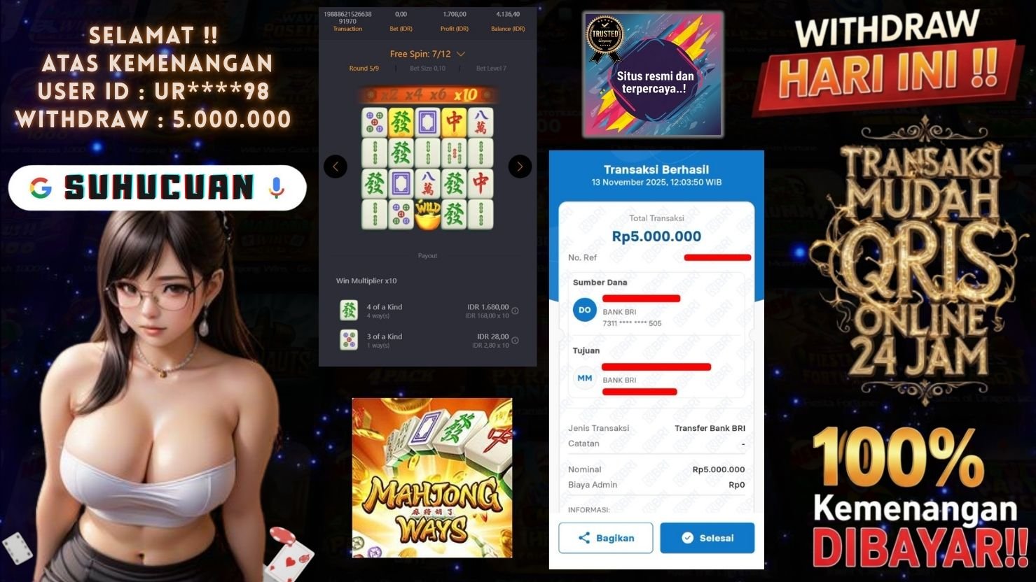 SUHUCUAN JACKPOT SLOT MAHJONG WAYS